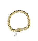10k Yellow Gold Bracelet 8.5 Inch Royal Monaco Cuban Link 10mm Mens Box Clasp