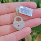 Diamond Heart Key charm pendant 10k gold 1/2 Natural Diamonds For Men Women,REAL