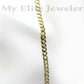 SOLID 14k Yellow Gold Ladies Chain Necklace 22 Inch Cuban Curb Link  3 MM Women