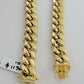 Real 14k Yellow Gold Chain Necklace 24 Inch 15mm  Miami Cuban Link Mens 14kt