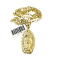 10k Gold Chain Cuban Curb 3mm Necklace Virgin Mary Charm Pendant Set 18"-28"