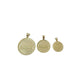 10K Yellow Gold Last Supper Round Pendant Charm Small Medium Large Sizes