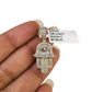 Real 10k Yellow Gold Hamsa Hand Diamond Charm Pendant 1.25'' inch Genuine 10kt
