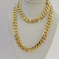 Solid 10k Gold Chain 10mm Miami Cuban Link Necklace 24" Men's Box Lock REAL 10kt
