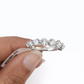 14k White Gold Round LAB Created Ring Diamonds Wedding Ladies Band Women
