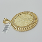 1947 Mexican Centenario Coin Charm Pendant Replica 50 pesos With Bezel 10kt