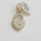 Diamond Heart Key charm pendant 10k gold 1/2 Natural Diamonds For Men Women,REAL