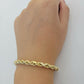 Solid 10k Yellow Gold Rope bracelet 7" 7.5" 8" 8.5" 9" Men Women 3mm- 9mm REAL