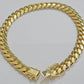 Solid 10k Gold Bracelet 8mm Miami Cuban Link 9" Inch Box Clasp SOLID LINKS, Mens