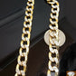 REAL 10k Yellow Gold Cuban Link Chain 11MM 24" Necklace Diamond Cut Thick 10kt
