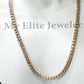 Gold Ladies Necklace 18 Inch 10k Rose Gold Tennis Chain Diamond Cut 100% GENUINE