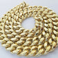 Real 10k Yellow Gold 26" Inch 15mm Miami Cuban chain Necklace Box Lock Men,10kt