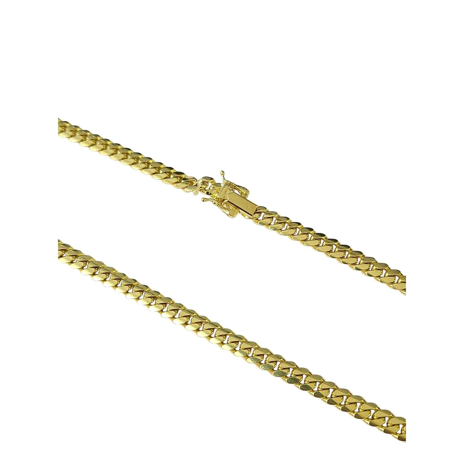 10k Solid Gold Miami Cuban Link Chain 5mm Necklace 18 20 22 24 Inches Men Women