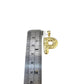 Real 10k Rope Chain P Initial Charm 3mm 18"-28" Necklace Nugget Set Pendant Gold