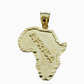 10k Yellow Gold Charm Africa Map Pendant Mens REAL 10KT GOLD & FREE SHIPPING
