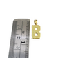10K Yellow Gold B Initial Charm Pendant Alphabet Real 10kt Men Women