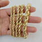 Solid 10k Yellow Gold Rope bracelet 7" 7.5" 8" 8.5" 9" Men Women 3mm- 9mm REAL