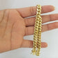 14K SOLID Gold Bracelet Miami Cuban Link Box Lock 9inch , yellow gold men women
