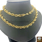 REAL 10K Gold Rope Chain 7mm 24 Inch Men's Necklace SOLID 10 KT Gold Diamond Cut