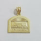 Real 10k Gold Last supper Charm Rope 2.5mm Chain Pendant 18 20 22 24 26 28 Inch