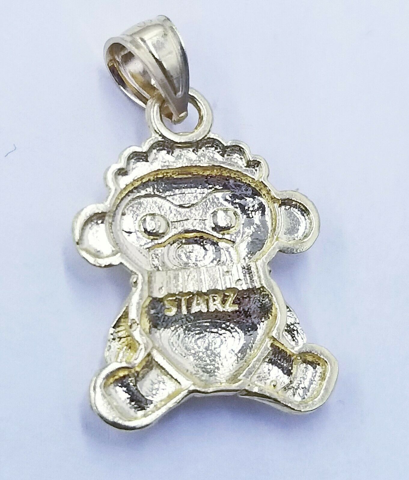 10k Yellow Gold 38 Baby Charm Diamond Cut 2.5mm 18"- 28" Rope Chain Pendant