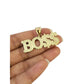 10K Yellow Gold Miami Cuban Link Chain Set Bo$$ Charm Pendant 4.5mm 18-28"