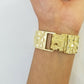 10K REAL Yellow Gold Nugget Bracelet 9"Inch 22mm ,Men's hand gold chain 10kt