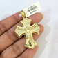 Real 10k Charm Pendant Christ Cross Crucifix Yellow Gold 10KT
