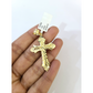 Real 10k Yellow Gold Charm Pendant Cross Diamond Cuts 10KT