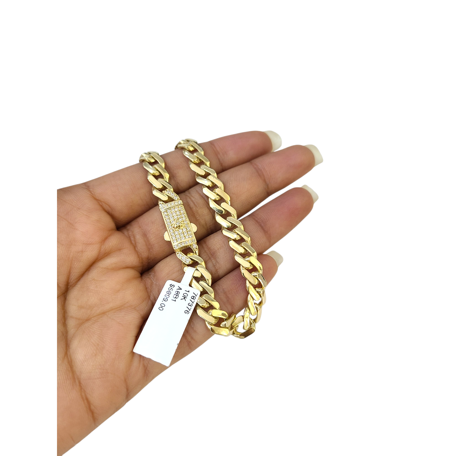 10k Yellow Gold Bracelet 7 Inch Royal Monaco Cuban Link 7mm Box Clasp