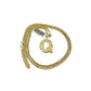 Real Gold 10k Chain Miami Cuban Link 2.5mm Q Initial Charm Necklace Pendant SET