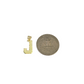 10K Yellow Gold J Initial Charm Pendant Alphabet Real 10kt Men Women