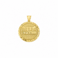 10K Yellow Gold Round Last Supper Pendant Charm Nugget Design Unisex Gold