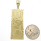 10k Yellow Gold Charm Pendant 100 Dollar Bill Mens REAL 10KT With FREE SHIPPING