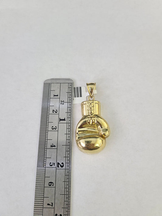 10k Boxing Gloves Charm Pendant REAL 10Kt Yellow Gold Genuine