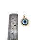 Real 10K Gold Rope Chain 3mm Evil Eye Charm Pendant Set Mens Womens 18"-28"