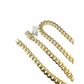 Real 10k Gold Chain 9mm Monaco Cuban Link Necklace 24'' Men's 10kt Yellow Gold