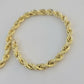 Solid 10k Yellow Gold Rope bracelet 7" 7.5" 8" 8.5" 9" Men Women 3mm- 9mm REAL
