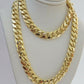 Real 10k Yellow Gold Chain 10mm Solid Miami Cuban Link Necklace 20 Inch Choker

