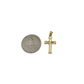 Real Gold 10k Rope Chain Cross Charm Necklace Pendant Set 2mm 16"-26" Gold