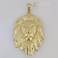 10k Lion Charm Pendant Charm Men's REAL 10Kt Lion Head Yellow Gold