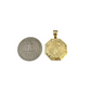 Real 10K Nugget Saint Liberty Medallion Pendant Charm Yellow Gold Genuine 10kt