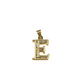10k Gold Cuban Curb Chain Necklace E Initial Alphabet Pendant Charm 3mm Necklace