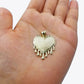 10K Solid Yellow Gold Dripping Heart Style Diamond Cut Pendant Men Women