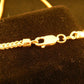 Real 10k Gold 24" inch Franco Chain necklace 1.5mm Rope cuban.