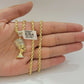 REAL 10k Gold Diamond Pendant Pharaoh Head Charm 1/4 Ct Natural Diamonds Mens
