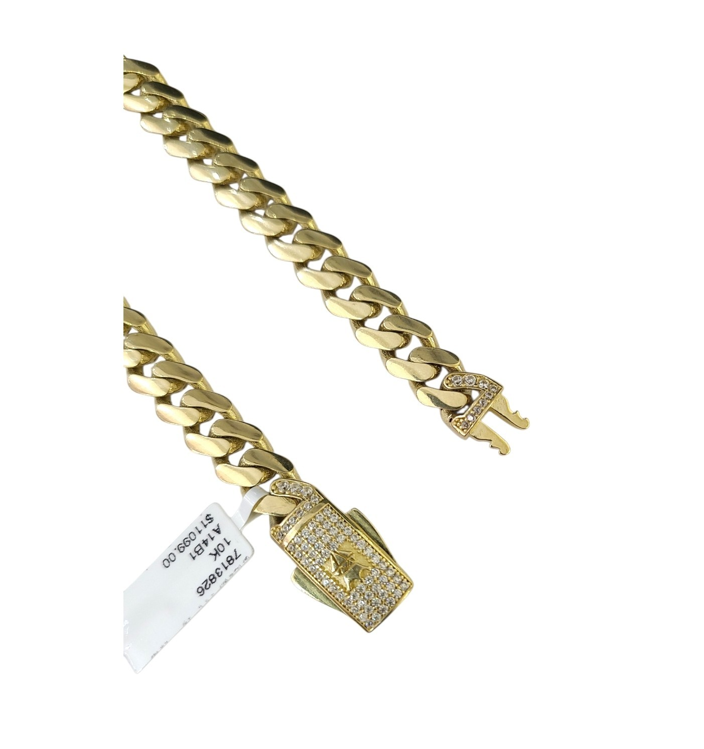 10k Yellow Gold Bracelet 8.5 Inch Royal Monaco Cuban Link 10mm Mens Box Clasp