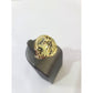 Real 10k Yellow Gold World Map Ring Globe Nugget Pinky Mens Size 8 9 10 11 12