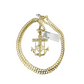 10k Gold Cuban Curb 3mm Chain Necklace Anchor Crucifix Charm Pendant 18"-28"
