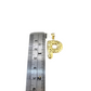 10k Gold Franco Chain 2.5mm 16"-26" P Nugget Initial Charm Pendant Necklace SET